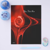 FRACTAAL ROOS helder rood zwart Flyer (Enkel)