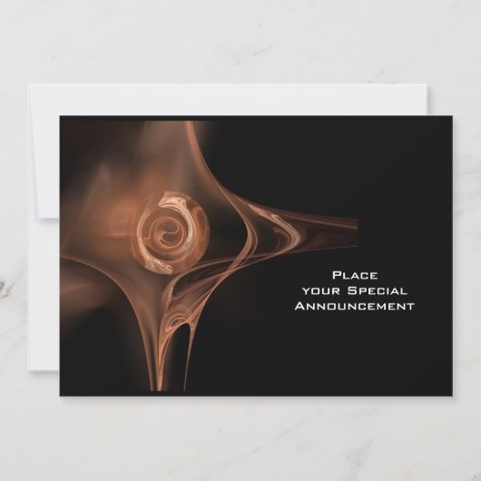 FRACTAAL ROOS, lichtbruin zwart Kaart (Achterkant)