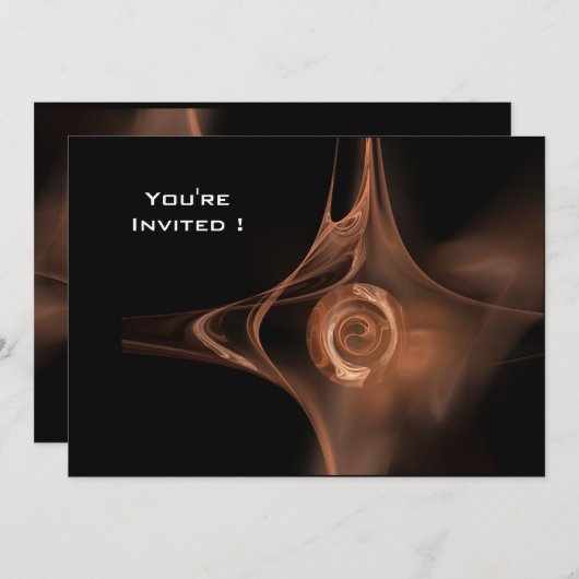 FRACTAAL ROOS, lichtbruin zwart Kaart (Voorkant / Achterkant)