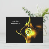 FRACTAAL ROOS lichtgeel bruin zwart Kaart (Staand voorkant)