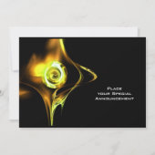 FRACTAAL ROOS lichtgeel bruin zwart Kaart (Achterkant)