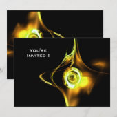 FRACTAAL ROOS lichtgeel bruin zwart Kaart (Voorkant / Achterkant)