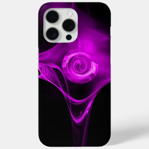 FRACTAAL ROOS, Paars Violet zwart iPhone 15 Pro Max Hoesje