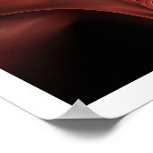 FRACTAAL ROOS, rood bruin Poster (Hoek)