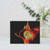 FRACTAAL ROOS, rood groen blauw Briefkaart (Staand voorkant)