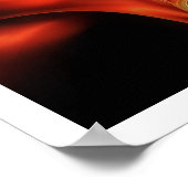 FRACTAAL ROOS, rood groen blauw Poster (Hoek)