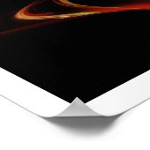 FRACTAAL ROOS, rood groen blauw Poster (Hoek)