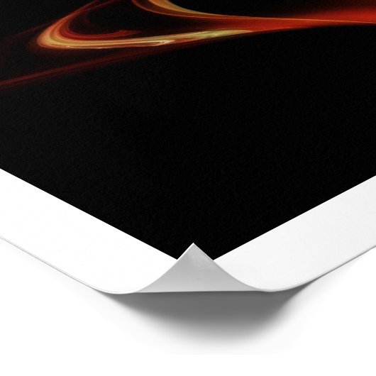 FRACTAAL ROOS, rood groen blauw Poster (Hoek)