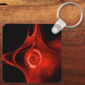 FRACTAAL ROOS, rood Sleutelhanger (Achterkant)
