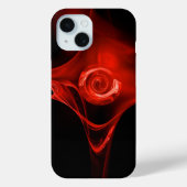 FRACTAAL ROOS, rood zwart Case-Mate iPhone Case (Achterkant)