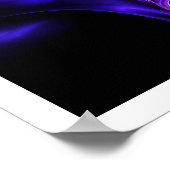 FRACTAAL ROOS, roze blauw Poster (Hoek)