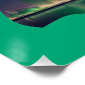 Fractaal vuurwerk boven de stad perfect poster (Hoek)