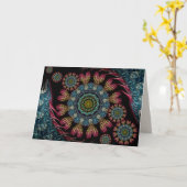 Fractaal wandtapijt Kaart (Gele Bloem)