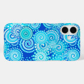 Fractaal wervelpatroon, kobaltblauw Case-Mate iPhone case (Achterkant (horizontaal))