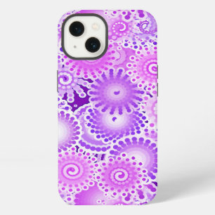 Fractaal wervelpatroon, tinten paars iPhone 13 hoesje