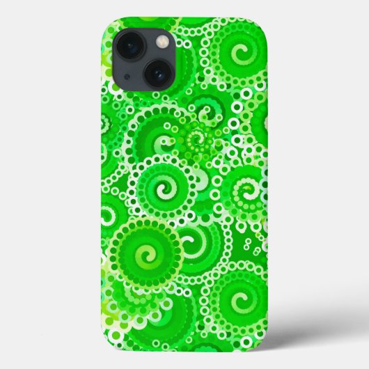 Fractaal wervelpatroon, tinten smaragdgroen Case-Mate iPhone case (Achterkant)