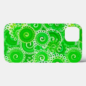 Fractaal wervelpatroon, tinten smaragdgroen Case-Mate iPhone case (Achterkant (horizontaal))