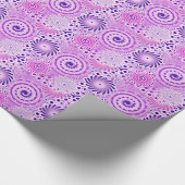 Fractaal wervelpatroon, violet, orchidee cadeaupapier (Hoek)