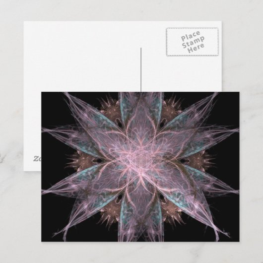 Fractaalbloem Briefkaart (Voorkant / Achterkant)