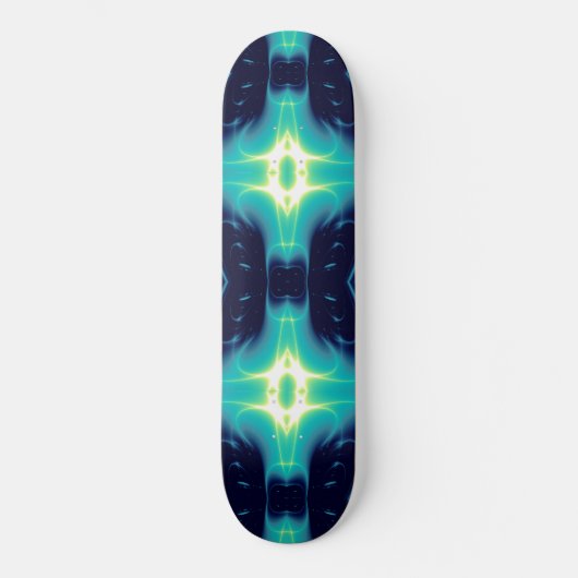 FRACTAFLAME, blauw Persoonlijk Skateboard (Voorkant)