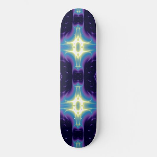 FRACTAFLAME, blauw violet Persoonlijk Skateboard (Voorkant)