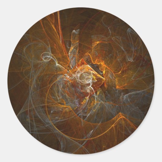 Fractal281 Ronde Sticker (Voorkant)