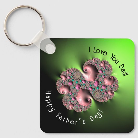 Fractal3 Gelukkige Vaderdag! Sleutelhanger (Voorkant)
