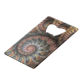 Fractal 04 Bottle Opener Creditkaart Flessenopener (Voorkant Gekanteld)