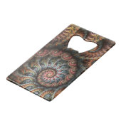 Fractal 04 Bottle Opener Creditkaart Flessenopener (Achterkant Gekanteld)