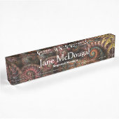 Fractal 04 ~Dark ver.~ Personalized Desk Name plat Naambordje