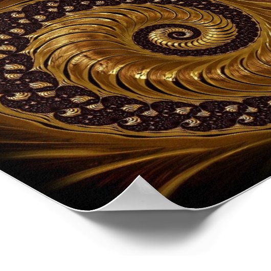 fractal-199054 fractale spiraal eindeloze wiskunde poster (Hoek)