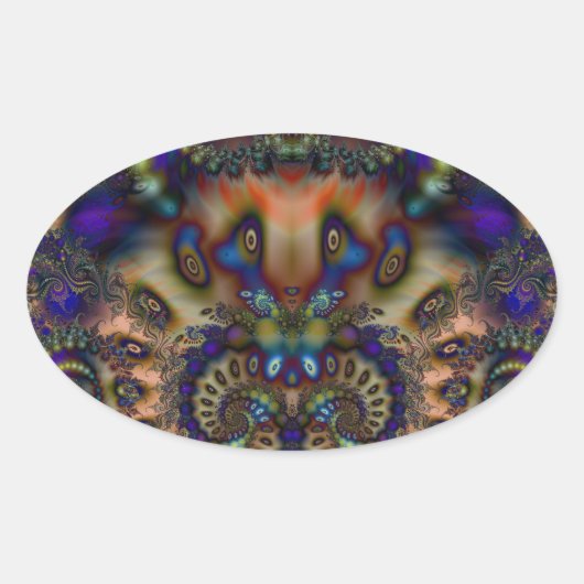 Fractal 361 ovale sticker (Voorkant)