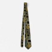 Fractal 3D Sci Fi Afgedrukt Man Stropdas kubuscirc (Achterkant)