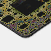 Fractal 3D Sci Fi Cube Gedrukt Circuit DeskM04 Bureaumat (Hoek)