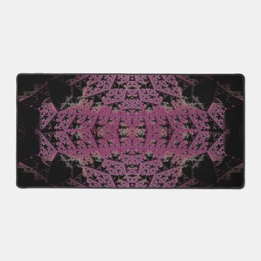 Fractal 3D Sci Fi Cube Gedrukt Circuit DeskM06 Bureaumat (Voorkant)