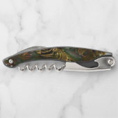 Fractal 3D Sci-fi futuristi Monogram Corkschroef 2 Kurkentrekker (Achterkant)