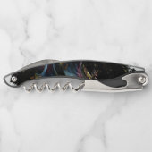 Fractal 3D Sci Fi futuristi Monogram Corkschroef Kurkentrekker (Achterkant)