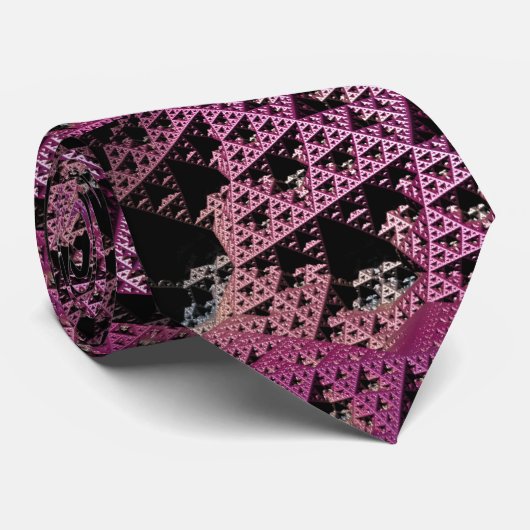 Fractal 3D Sci Fi Paars ruimtevaartuig Stropdas (Opgerold)