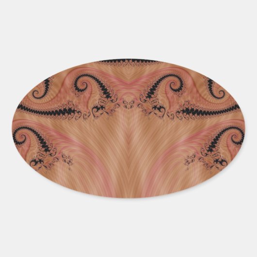 Fractal 404 ovale sticker (Voorkant)