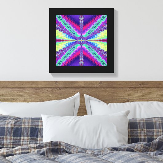 Fractal 76 Stretched Canvas Print (Insitu (Slaapkamer))