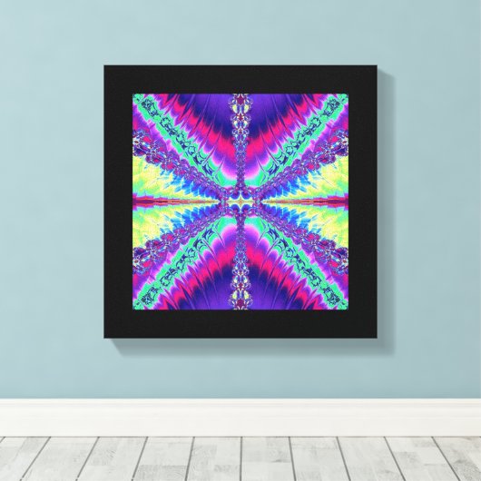 Fractal 76 Stretched Canvas Print (Insitu (Houten vloer))
