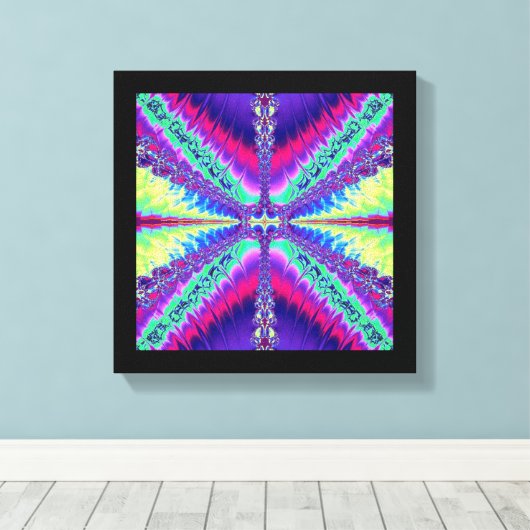 Fractal 76 Stretched Canvas Print (Insitu (Houten vloer))