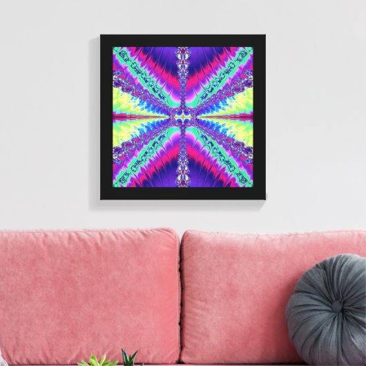 Fractal 76 Stretched Canvas Print (Insitu (Woonkamer))