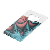 Fractal #9 creditkaart flessenopener (Achterkant Gekanteld)