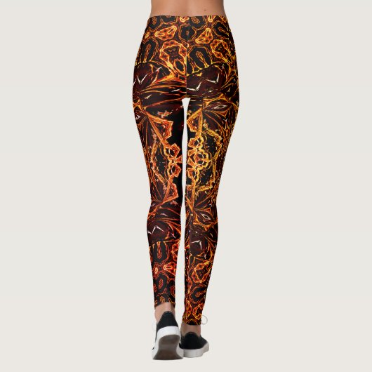 Fractal Aangepaste Leggings (Achterkant)