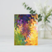 Fractal Abstract Bloem Briefkaart (Staand voorkant)