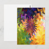 Fractal Abstract Bloem Briefkaart (Voorkant / Achterkant)