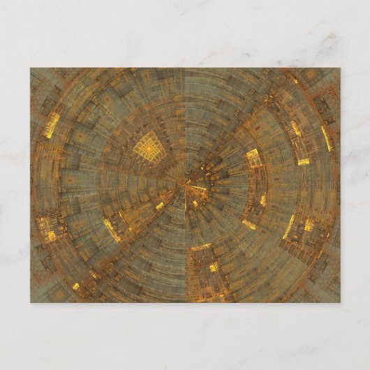 Fractal Abstract Briefkaart "Data Mining" (Voorkant)