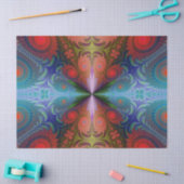 Fractal Abstract Red Blue Design 37, ontledingspag Tissuepapier (Craft)