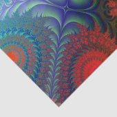 Fractal Abstract Red Blue Design 37, ontledingspag Tissuepapier (Detail)